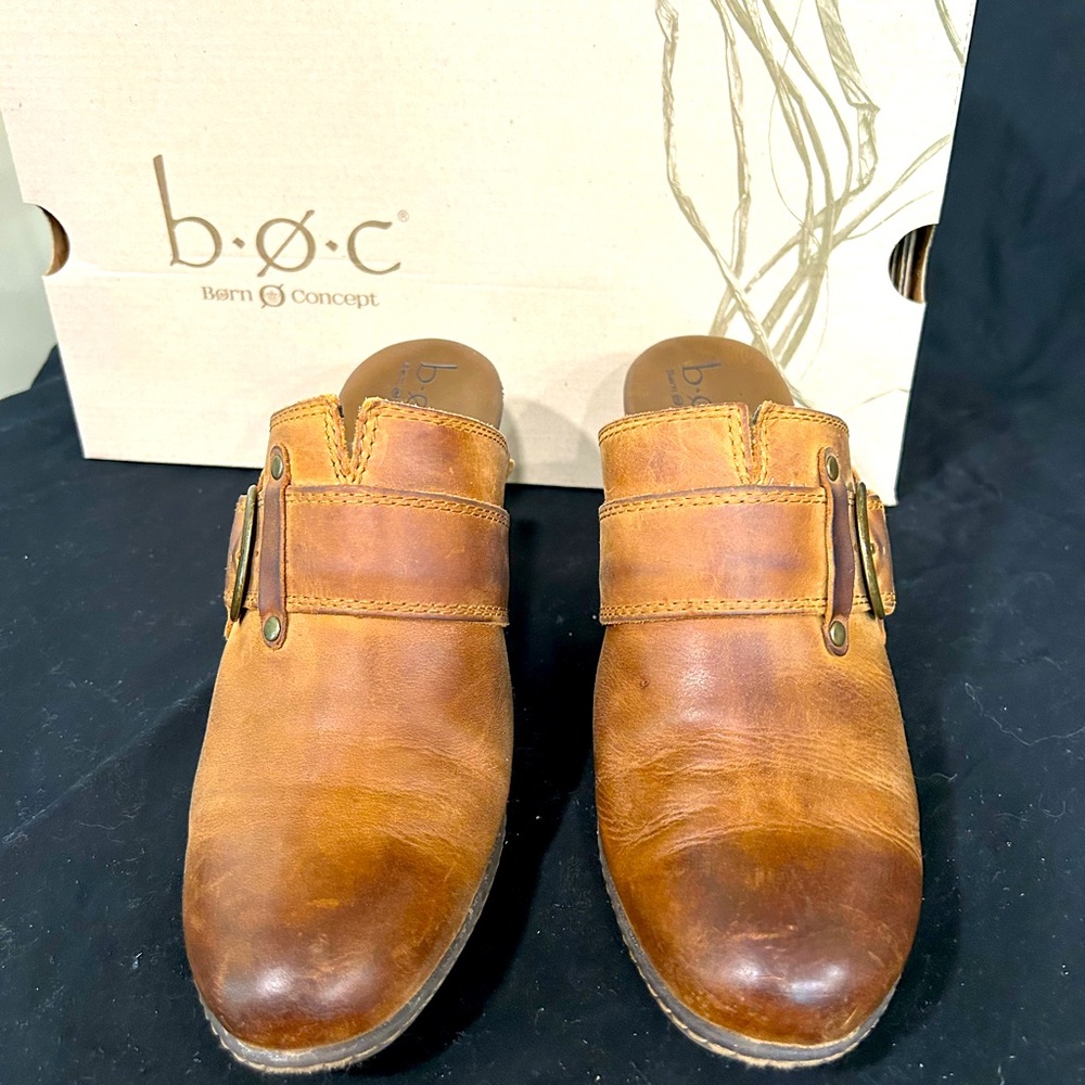 BOC Suzi Mules Tan size 9